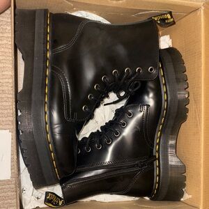 Dr. Martens Black Leather Combat Boots
